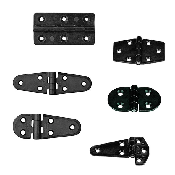 Hinge  Polyamide, Hexagonal, 95x60x4.5mm, Black