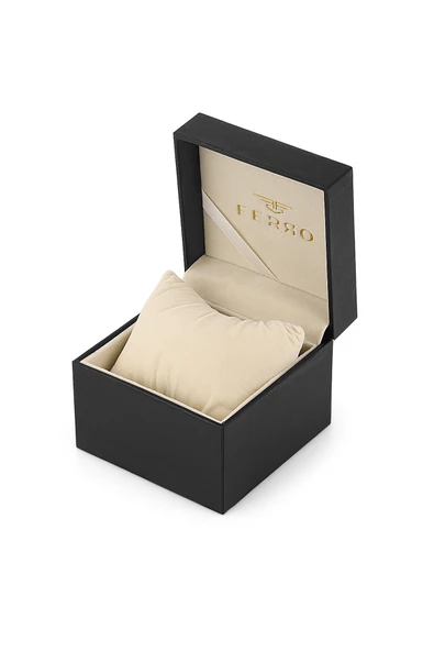 Ferro FL43020A-B Quartz Çelik Gold 26 mm Kadın Kol Saati - Resim 5