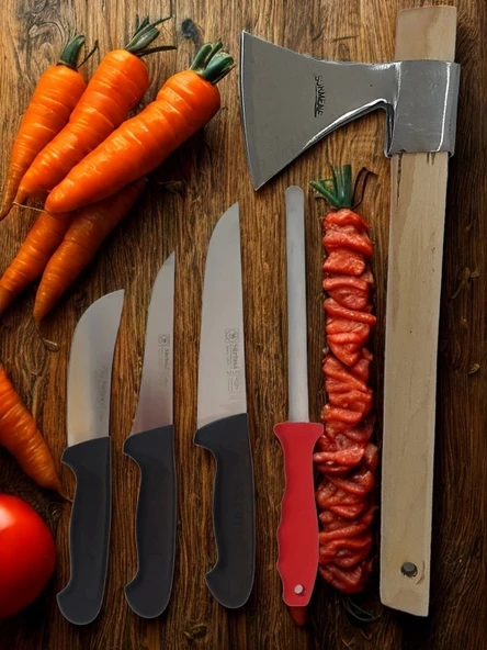 Sürmene El Yapımı Plastik Sap Kasap Kurban Et Doğrama Kırma Seti ürün görseli