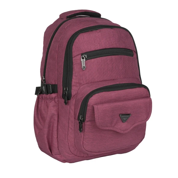 Relaxion Su Geçirmez Çok Gözlü Okul Sırt Çantası Bordo 2056