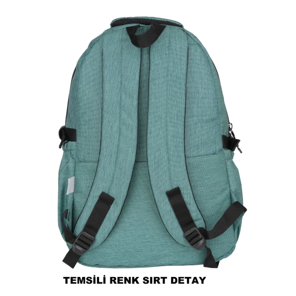 Relaxion Su Geçirmez Çok Gözlü Okul Sırt Çantası Bordo 2056 - 4