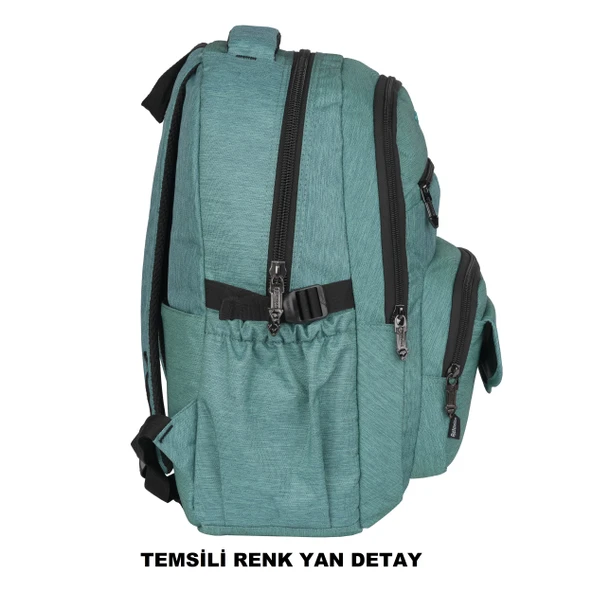 Relaxion Su Geçirmez Çok Gözlü Okul Sırt Çantası Bordo 2056 - 2