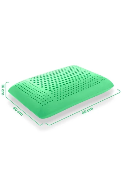 Air Terapi Hava Kanallı Ortopedik Yastık Visco Yastık Yeşil 60x40x16cm - 3