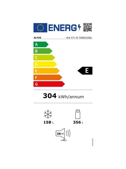 Altus ALK 471 XI Kombi tipi 490 Litre İnox buzdolabı  Lüfen Açıklama Kısımı Okuyunuz. - 3