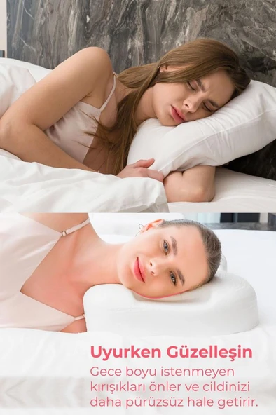 Lotus Beauty Pillow Kırışıklık Önleyici Ortopedik Güzellik Yastığı Ortopedik Yastık Hyaluronik Asit