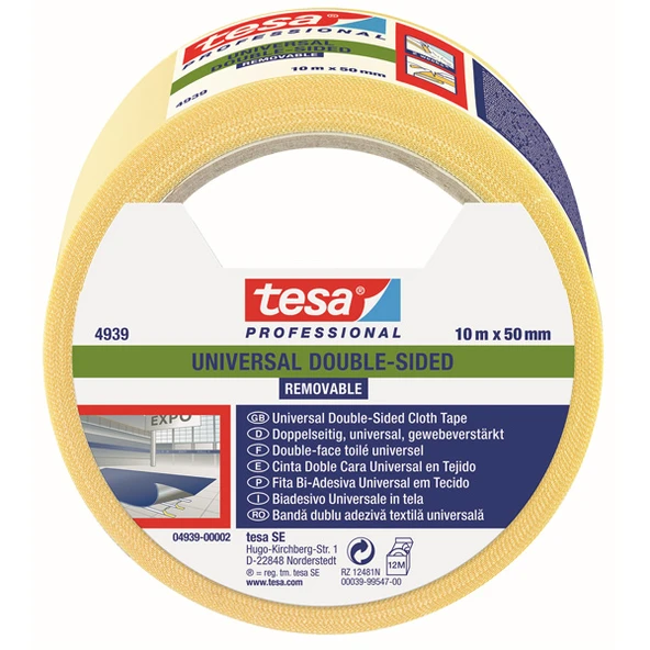 Tesa Halı Bantı İz Bırakmadan Sökülebilir 10mx50mm 04939 - 2