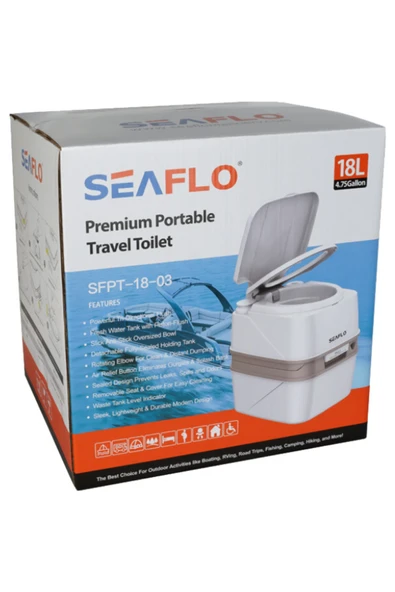 Seaflo Portatif Tuvalet 18 Litre -Taşınabilir Tuvalet, Seyyar Wc SR09724 - Resim 3