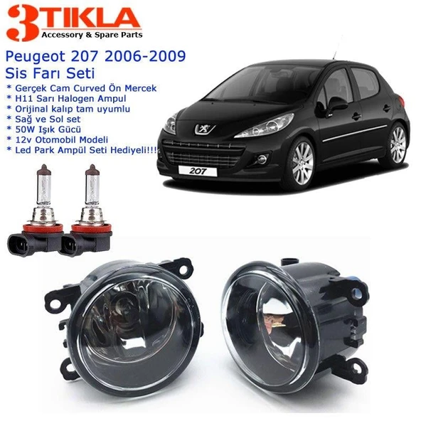 Peugeot 207 2009 Sis Farı Set  Oem:  8200074008