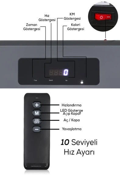 Bluetoothlu , Uygulamadan Ayarlanabilir Uzaktan Kumandalı Yürüme Ve Koşu Bandı - 5