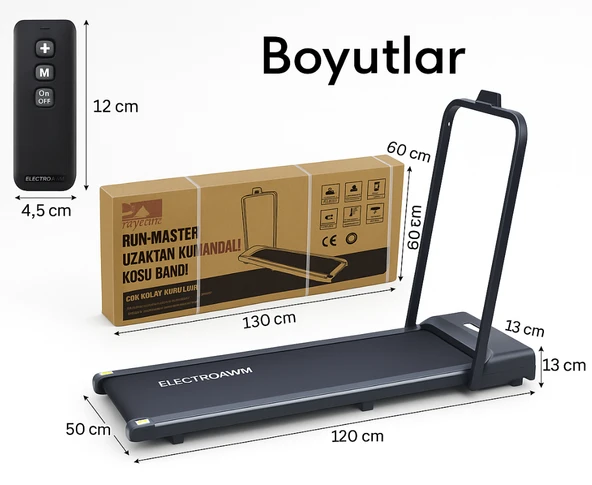 Bluetoothlu , Uygulamadan Ayarlanabilir Uzaktan Kumandalı Yürüme Ve Koşu Bandı - 3