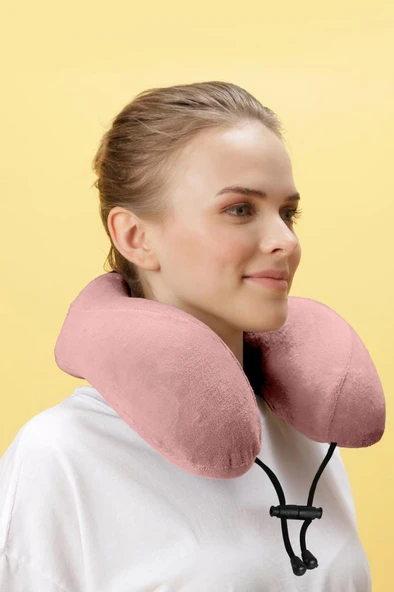 Comfy Ortopedik Seyahat Yastığı Visco Boyun Destekli Seyahat Yastığı - Somon | Ergo Travel - 2