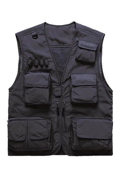 Single Sword 15 Cepli Çok Amaçlı Avcı Sporcu Yeleği - Outdoor Fileli Yelek - 11