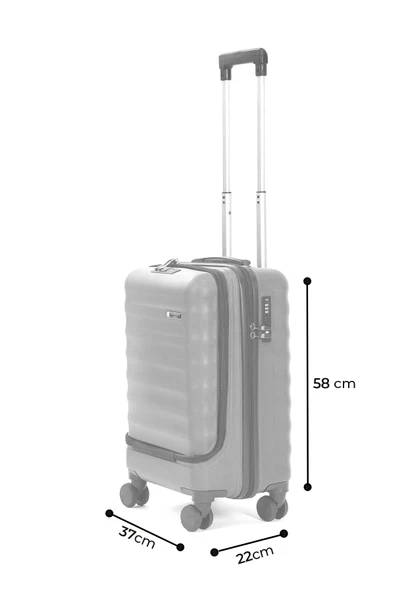 Vega Laptop Bölmeli Lüx Kabin Boy Valiz - 7