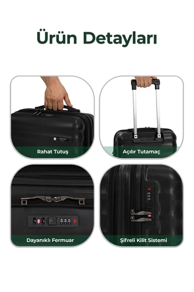 Vega Laptop Bölmeli Lüx Kabin Boy Valiz - 8