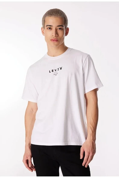 % 100 Pamuk Bisiklet Yaka Relaxed Fit T Shirt Erkek T Shirt A2082 - 5