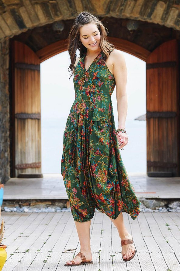 Gömlek Yaka Viskon Elbise - 3