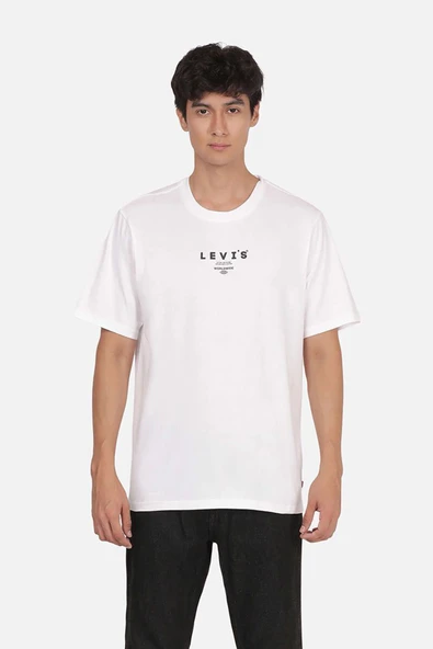 % 100 Pamuk Bisiklet Yaka Relaxed Fit T Shirt Erkek T Shirt A2082
