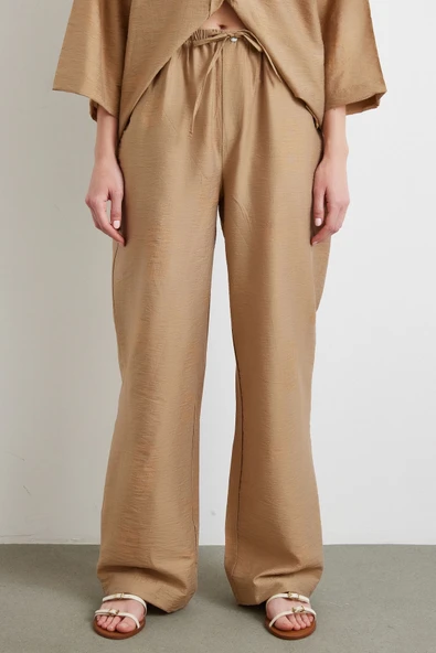 Arka Cepli Salaş Pantolon Kahve - 5