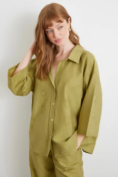 Arka Cepli Salaş Pantolon Yeşil - 3