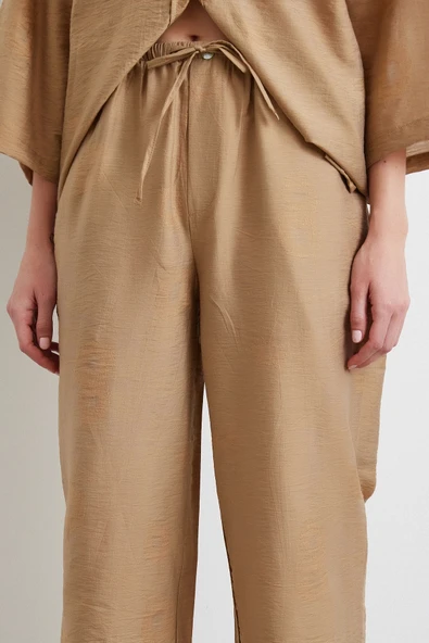 Arka Cepli Salaş Pantolon Kahve - 6