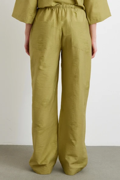 Arka Cepli Salaş Pantolon Yeşil - 6