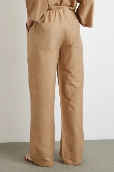 Arka Cepli Salaş Pantolon Kahve - 4