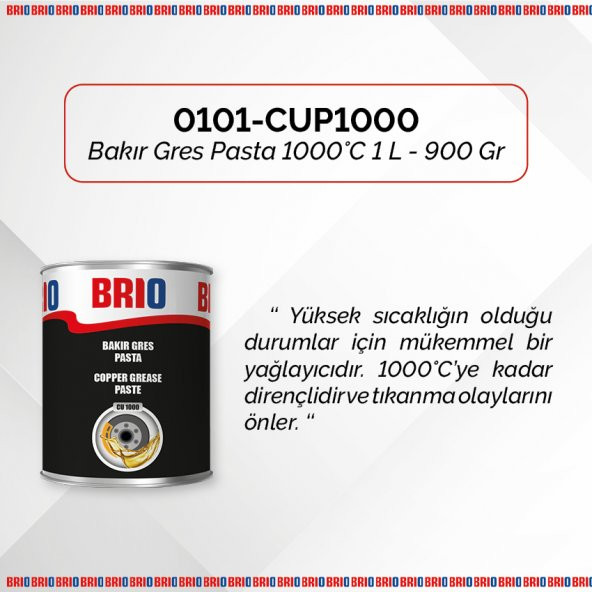 Brio Bakır Gres Pasta 1000°C 1 L - 900 Gr - 2