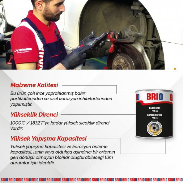 Brio Bakır Gres Pasta 1000°C 1 L - 900 Gr - 3