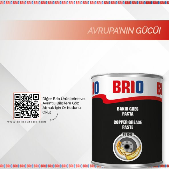 Brio Bakır Gres Pasta 1000°C 1 L - 900 Gr - 5