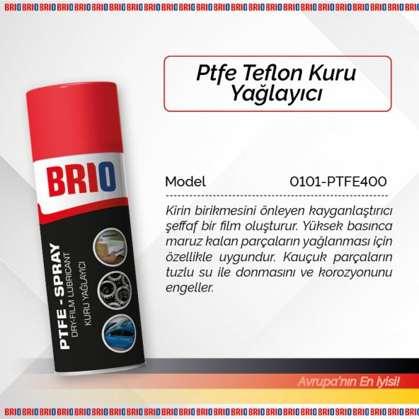 Brio Ptfe Teflon Yağlayıcı 400 Ml - 2
