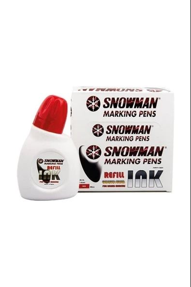 SNOWMAN BEYAZ TAHTA KALEMİ MÜREKKEBİ 30 CC KIRMIZI