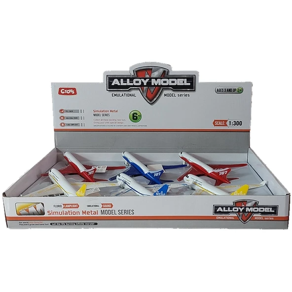 Ctoy Oyuncak Çek Bırak Uçak CTOY-9801A,9802A-6-PKT