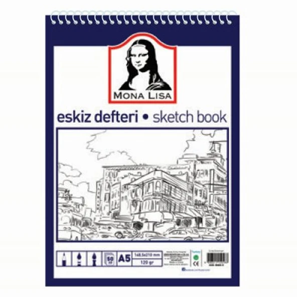 Mona Lisa Eskiz Defteri Telli A5 120 GR 50 YP MN13-5 ürün görseli