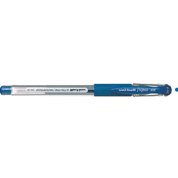 Uni-Ball Roller Kalem ( 12 adet )  Signo DX Jel Bilye Uç 0.38 MM Mavi UM-151