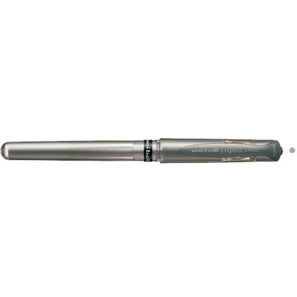 Uni-Ball Roller Kalem ( 12 adet )  Signo Broad Jel Bilye Uç Davetiye 1.0 MM Gümüş UM-153 - 2