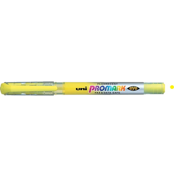 Uni-Ball Fosforlu Kalem ( 12 adet ) Promark Eye Cep Tipi Sarı USP-105 - 2