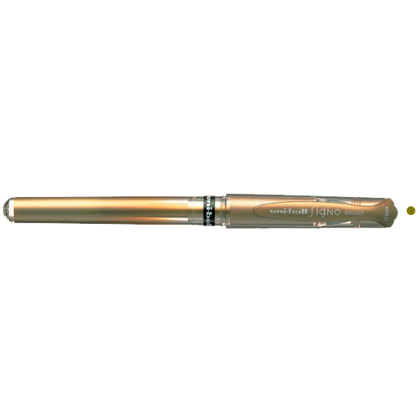 Uni-Ball Roller Kalem ( 12 adet )  Signo Broad Jel Bilye Uç Davetiye 1.0 MM Altın UM-153