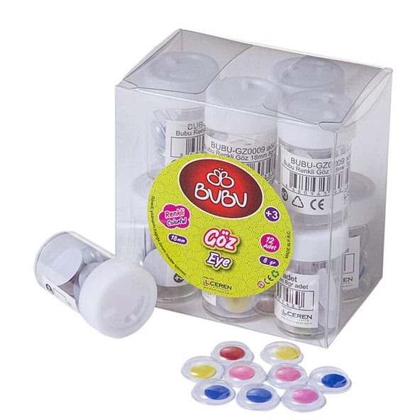 Bu-Bu Renkli Göz 18 MM 8 GR BUBU- (12 li)