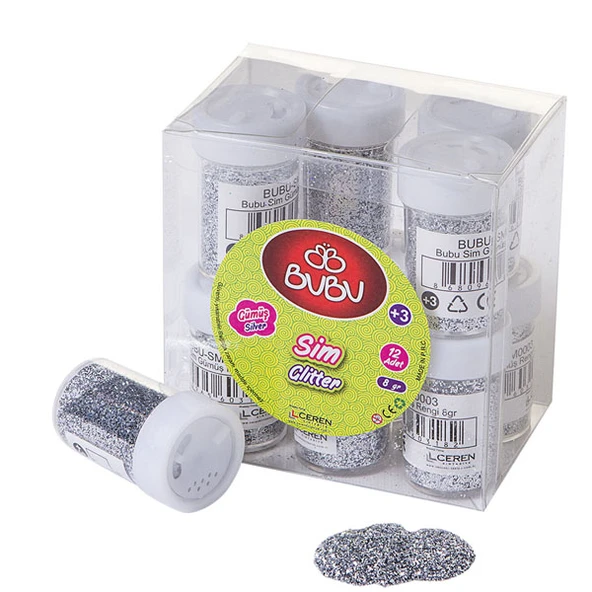 Bu-Bu Sim Gümüş Rengi 8 Gr 12 Li Pvc-12-LI-PKT