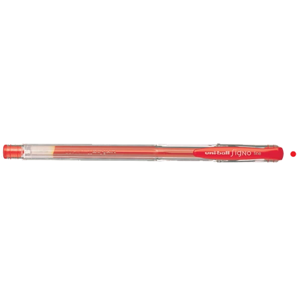 Uni-Ball Roller Kalem (12 adet) Signo Fine Jel Bilye Uç 0.7 MM Kırmızı  UM-100