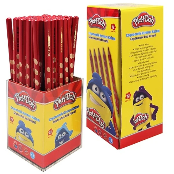 Play-Doh Kırmızı Kalem Oluklu (72 Li) PLAY-KK015
