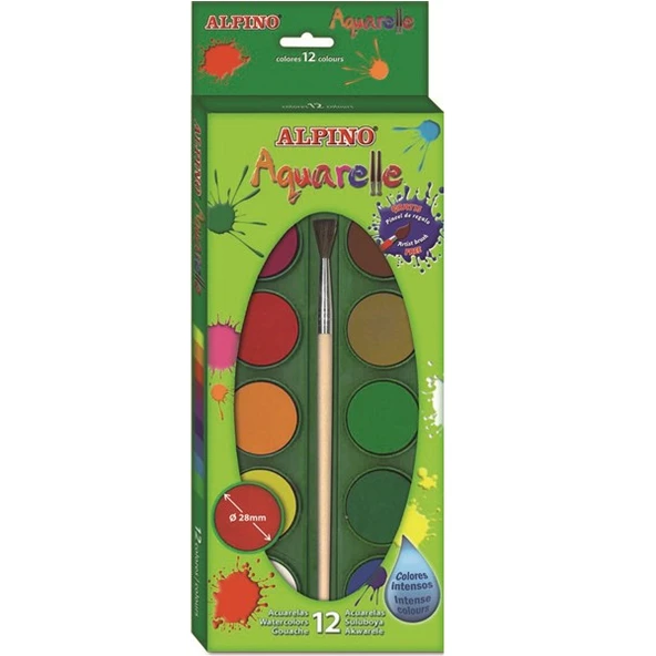 Alpino Sulu Boya 12 Renk AQ000001 ürün görseli 1