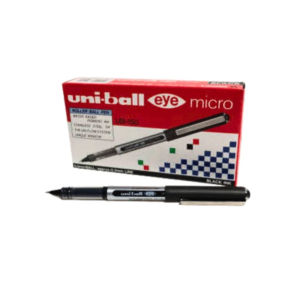 Uni-Ball Roller Kalem Eye Micro Bilye Uç 0.5 MM Siyah 12'li Paket | UB-150 - 6