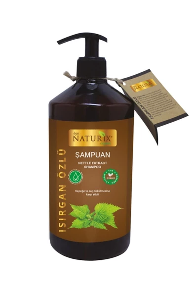 Naturix Tuzsuz Isırgan Otu Şampuanı & Siyah Sarımsak Saç Kremi  600ml + 500ml Saç Bakım Seti - Resim 3