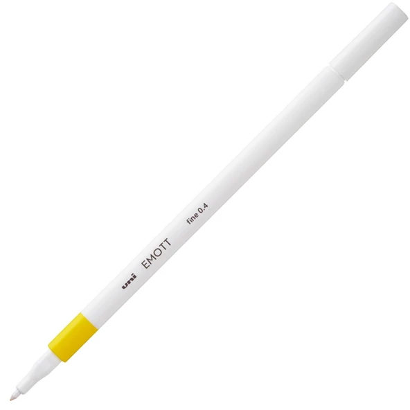 Uni-Ball Akrilik Uçlu Kalem Emott 0.4 MM Fine Sarı-10-PKT