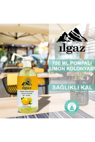 Pompalı Limon Kolonyası 80 Derece 750 Ml - Eko Boy Ferahlatıcı Etki - 6