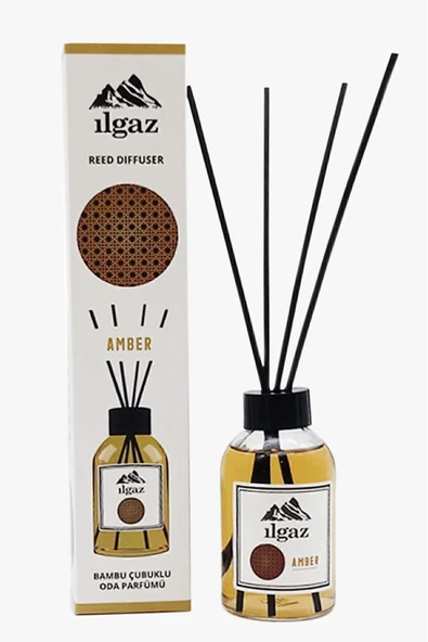 Ilgaz Amber Bambu Çubuklu Oda Kokusu & Soft Neon Oda Spreyi 400 ml - Şık Ve Ferahlatıcı Mekan Kokusu Seti - Resim 2