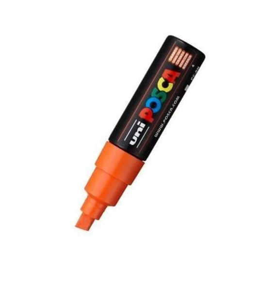Uni-Ball Posca 8.0 Su Bazlı Boyama Markörü F.A.Turuncu-6-PKT
