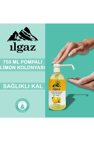Pompalı Limon Kolonyası 80 Derece 750 Ml - Eko Boy Ferahlatıcı Etki - 4