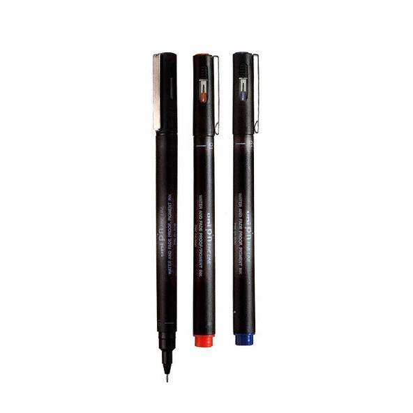 Uni-Ball Çizim Kalemi Akrilik Uçlu Fine Line Pin 0.1 MM Mavi PIN 01-200(M)-12-PKT